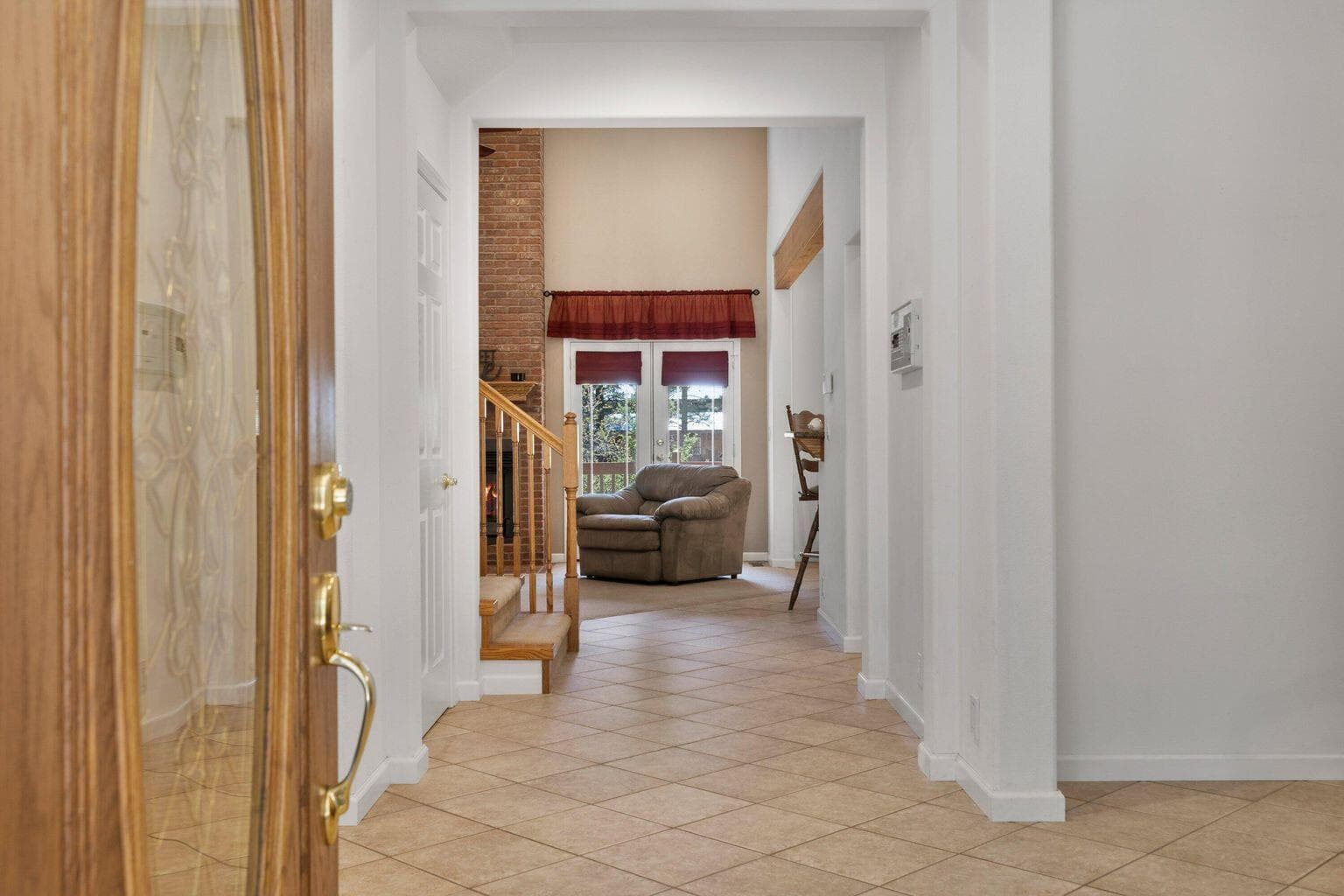 Glass insert front entry door...welcome home!