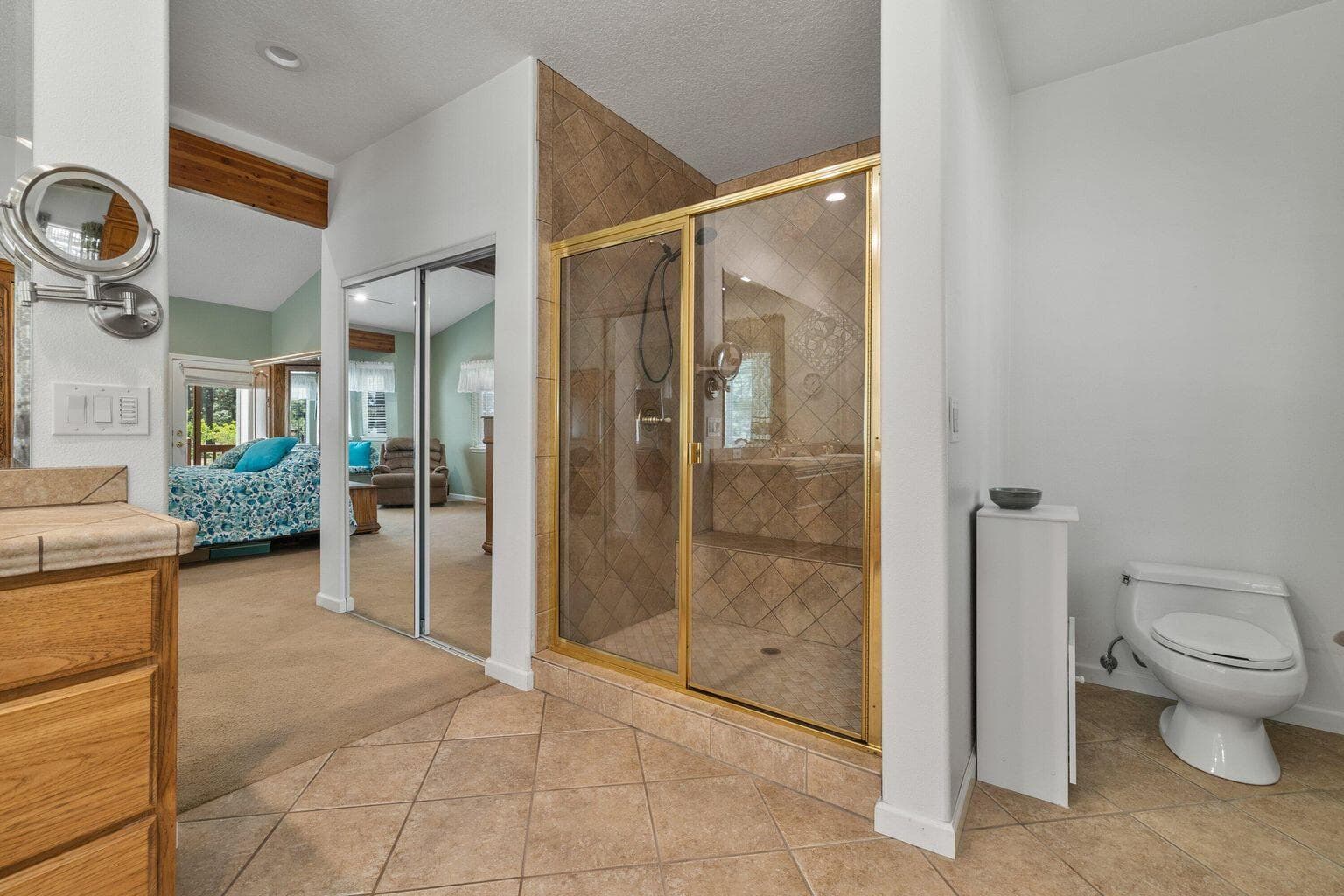 Huge tile/glass shower