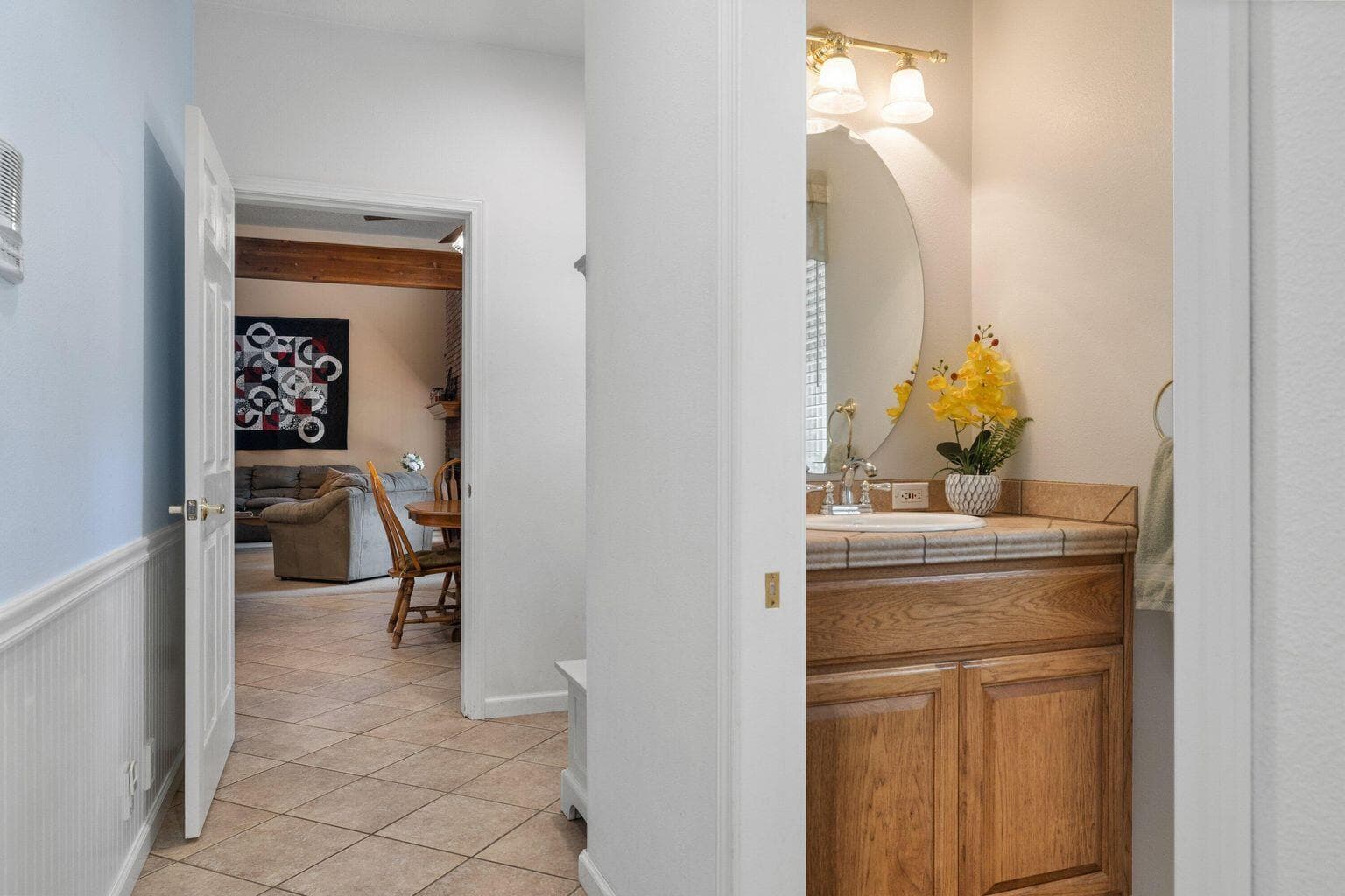 Half bath in Mud room