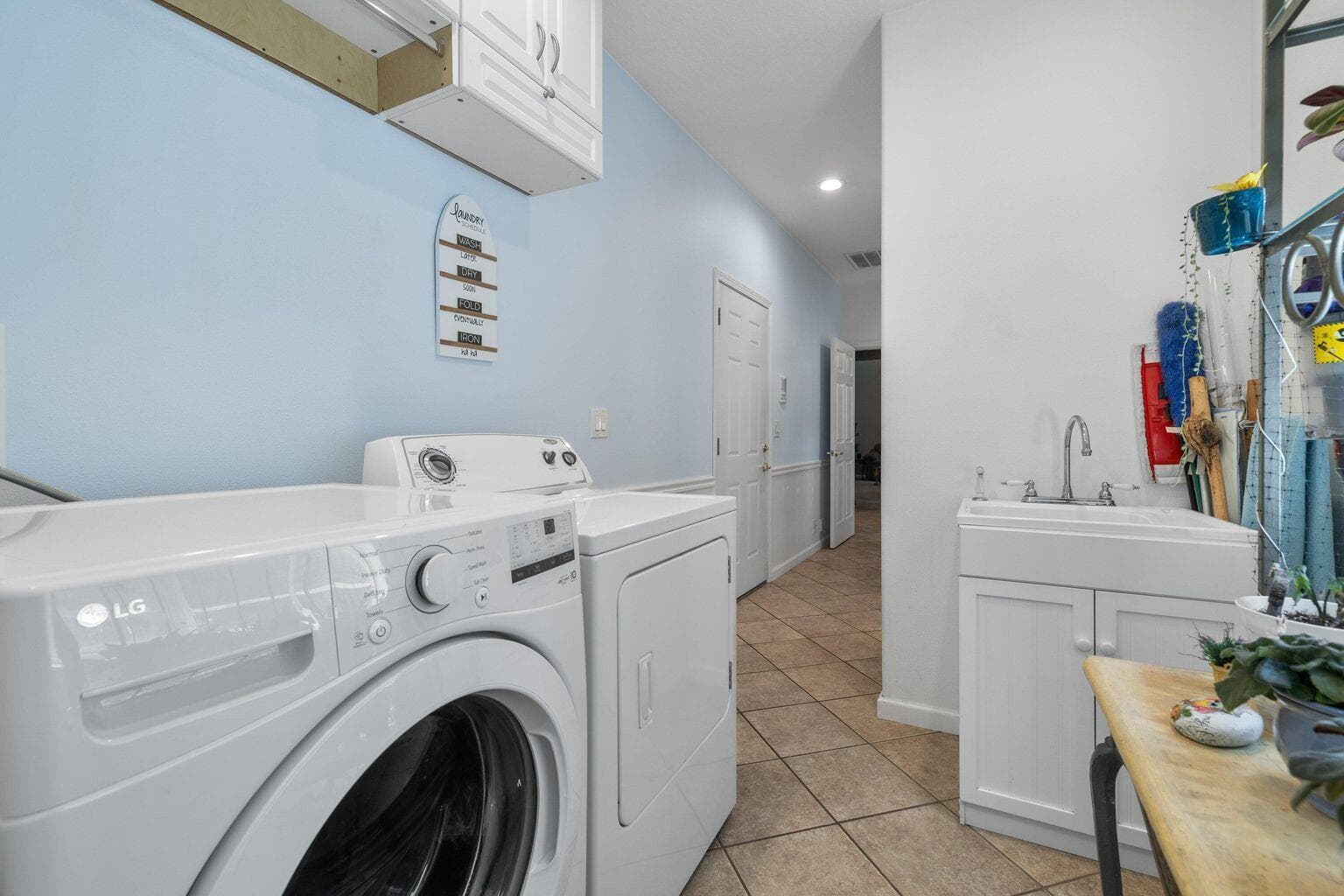 spacious laundry