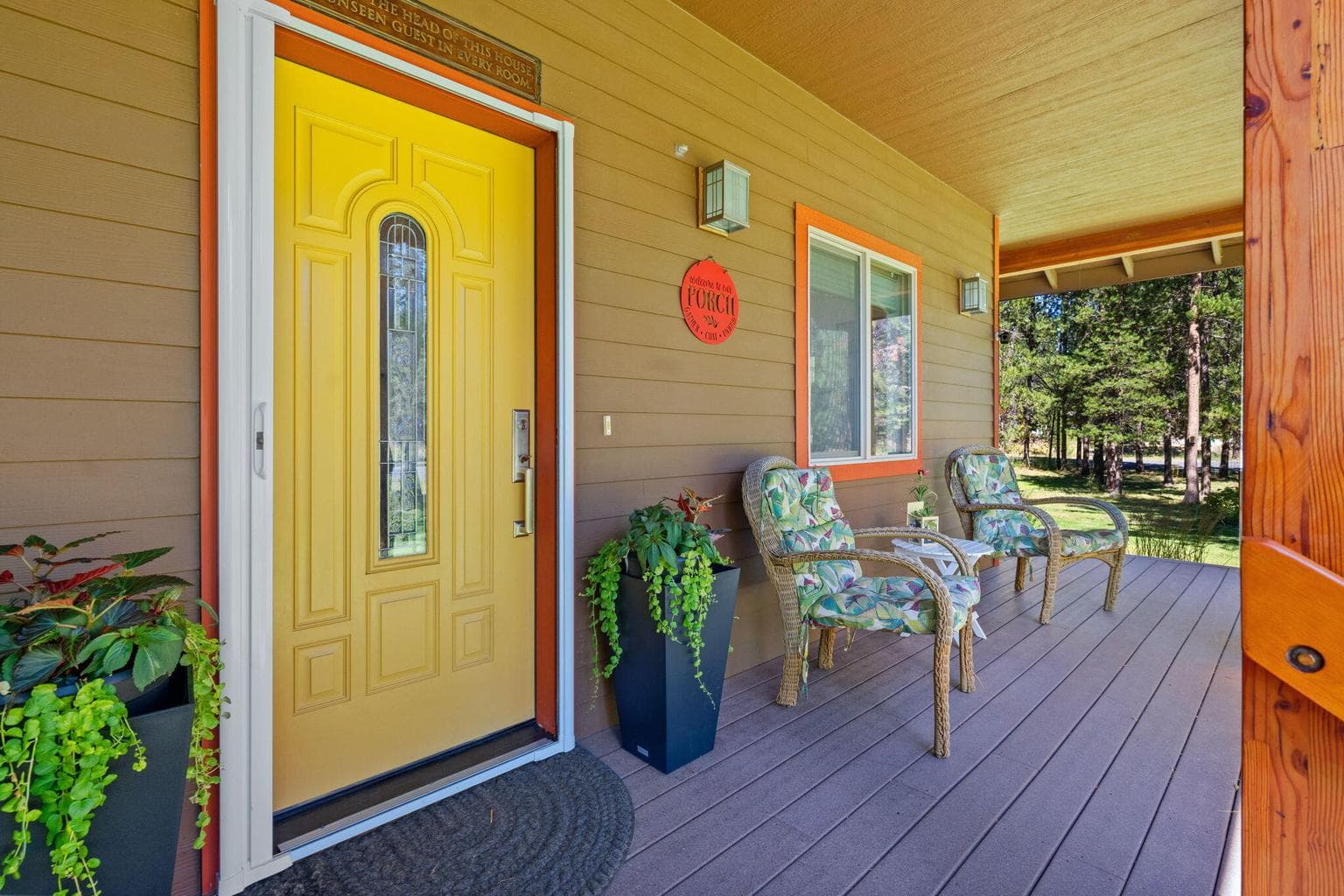 Welcome home, enjoy sitting on the front porch sipping a cup of coffee!