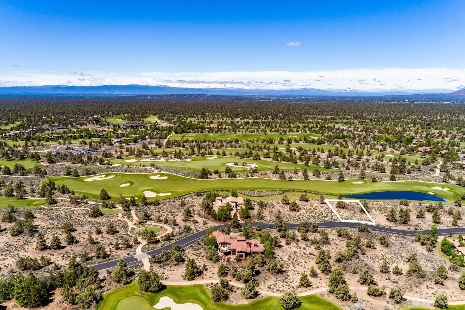 Aerial photo facing west - Cascade Mountain Views