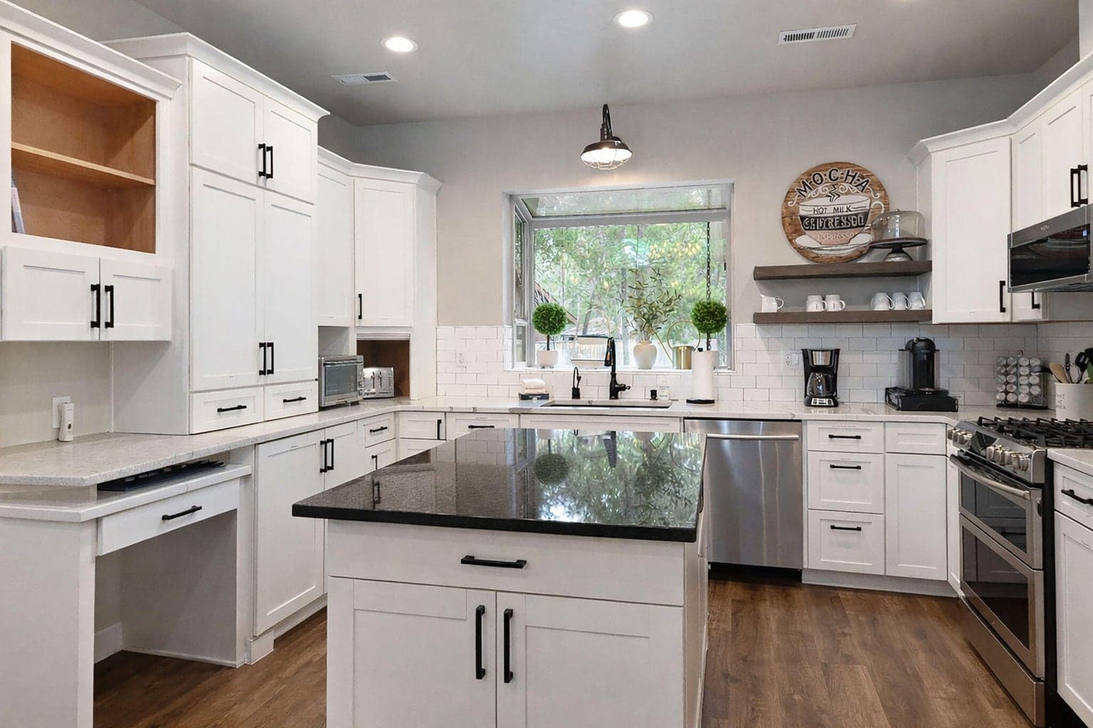 Second island for prep including quartzite and granite for clean solid surfaces