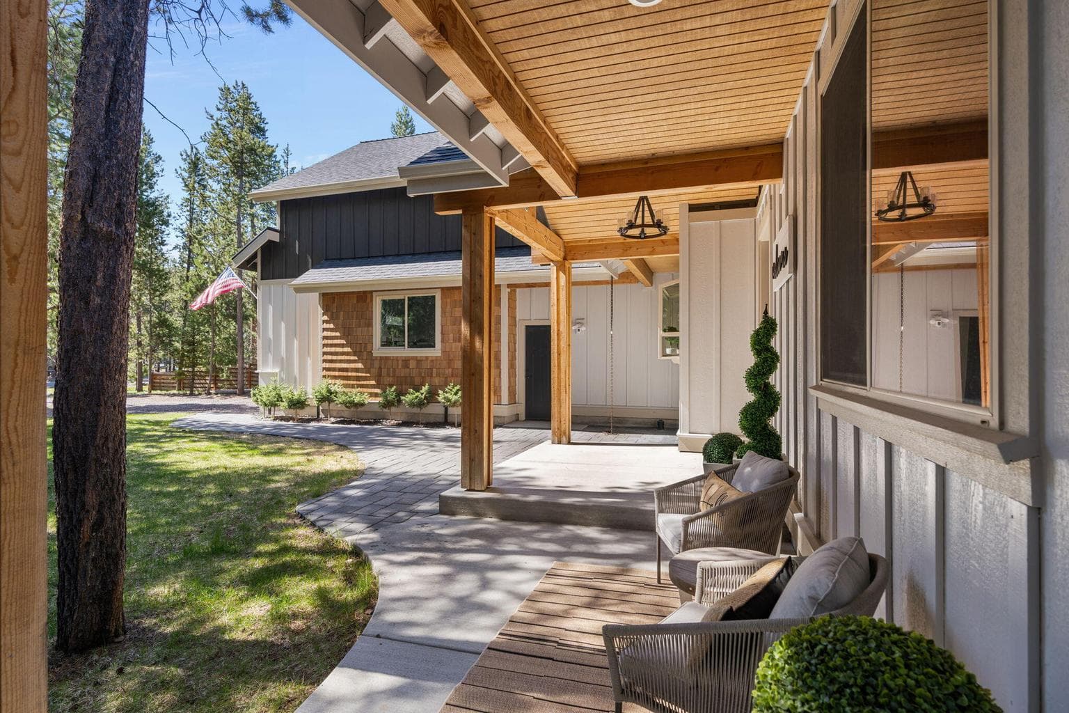 Covered front entry for additional outdoor enjoyment and perhaps Coffee in the morning....