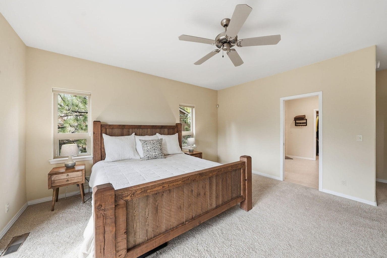 Spacious main level primary suite