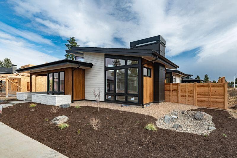 The single level, 2564 SF home has three bedrooms plus an office/4th bedroom. Vaulted ceilings and lots of windows are designed to bring the light in!