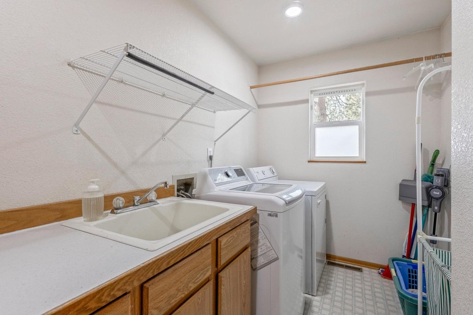 Large laundry room.