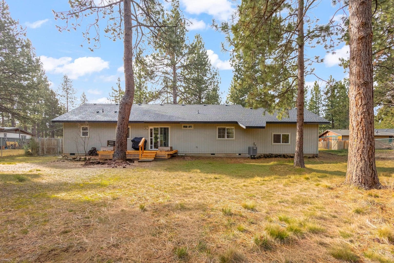 The 1+ acre lot just keeps going...