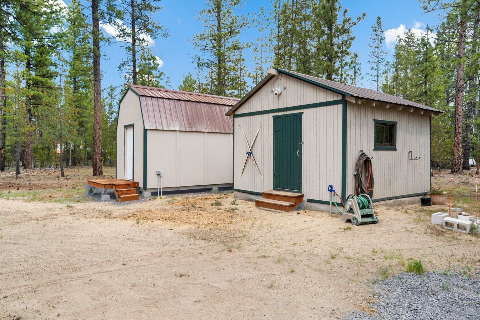 Pumphouse and storage buildings