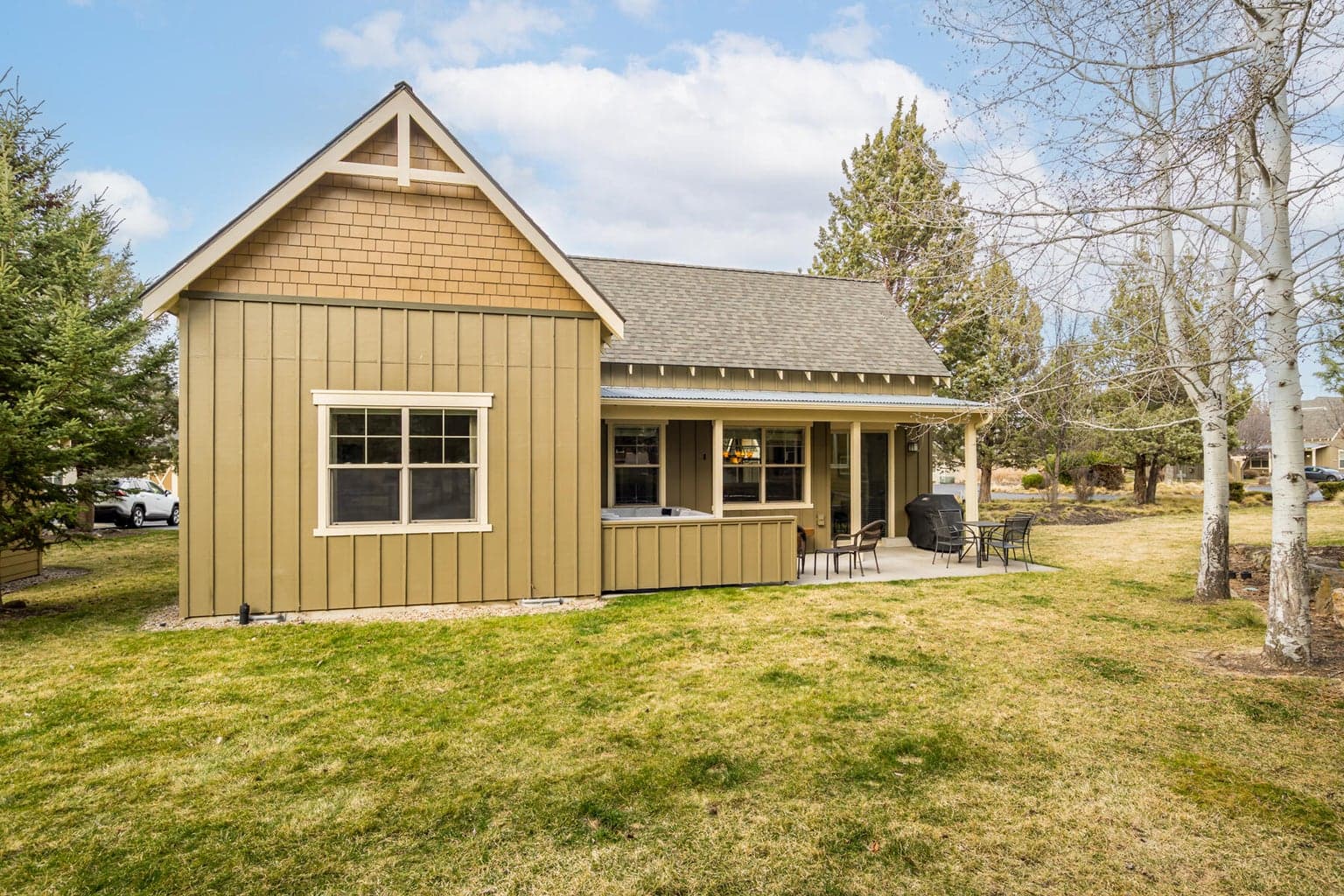 Fire up the grill and warm up the hot tub - lots of space for outdoor entertaining