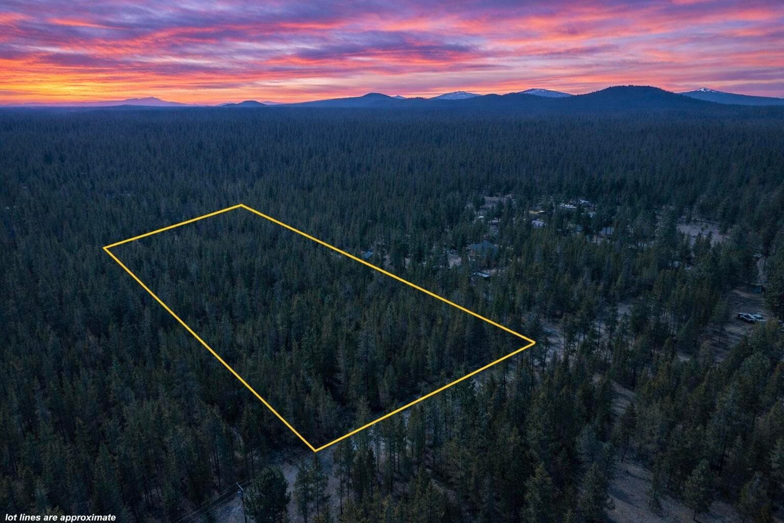 Aerial view showing the entire 4.68 acres.