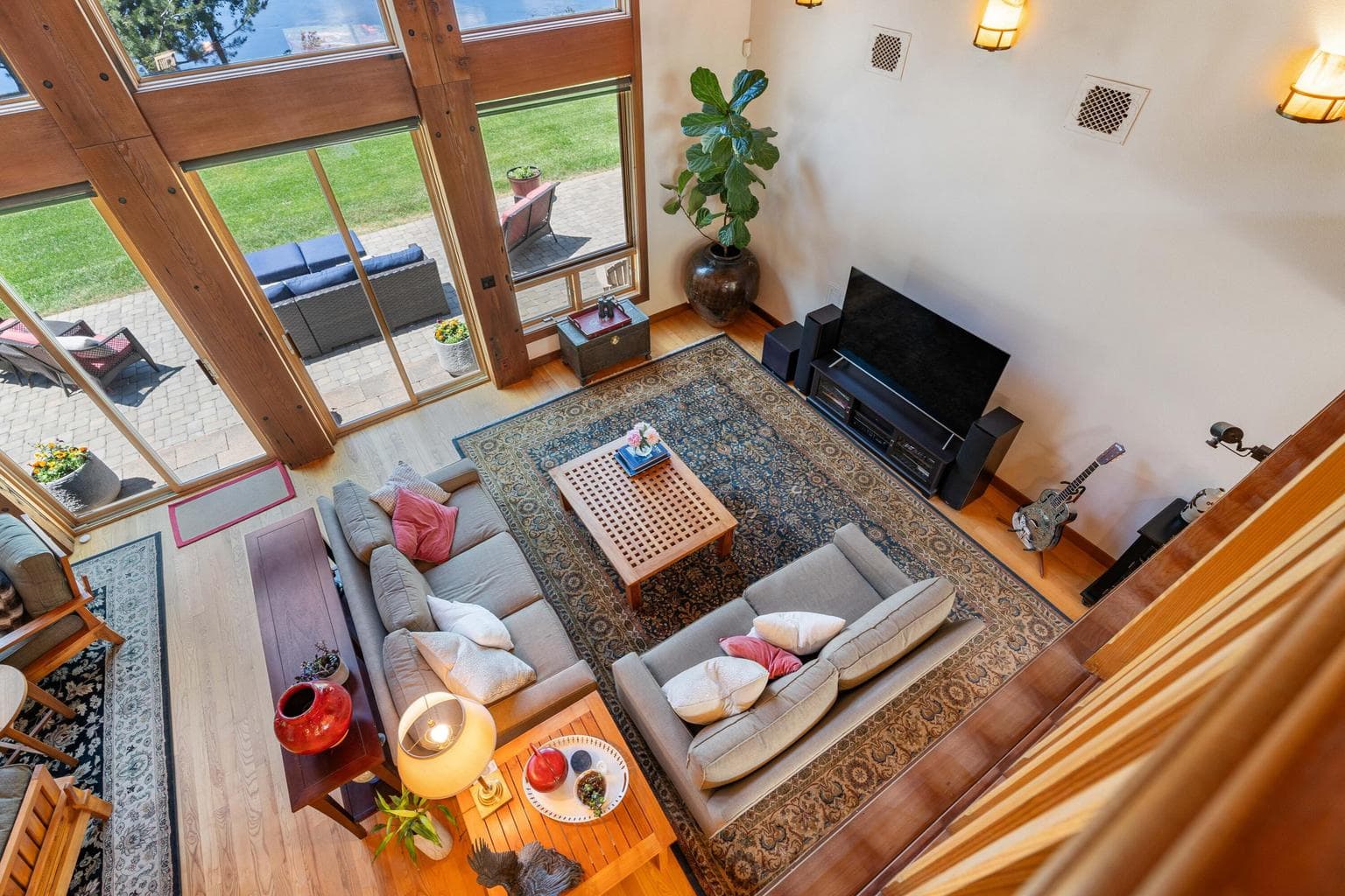 Looking at the Living Room from the Loft