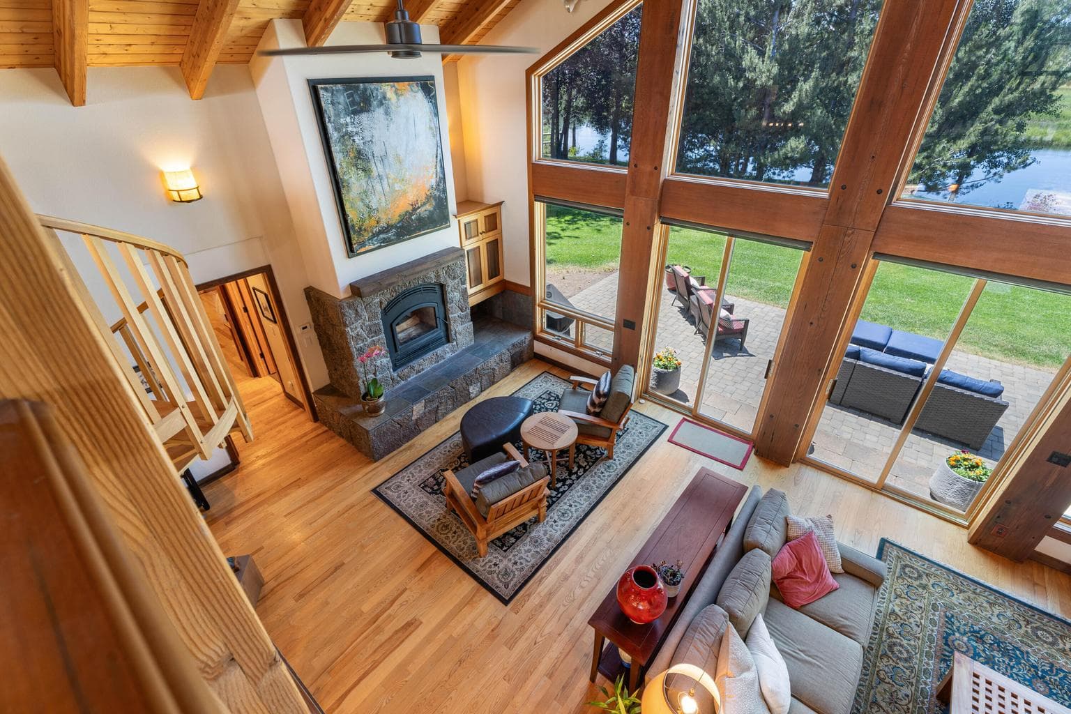 Great views of the river and outdoor space from the loft