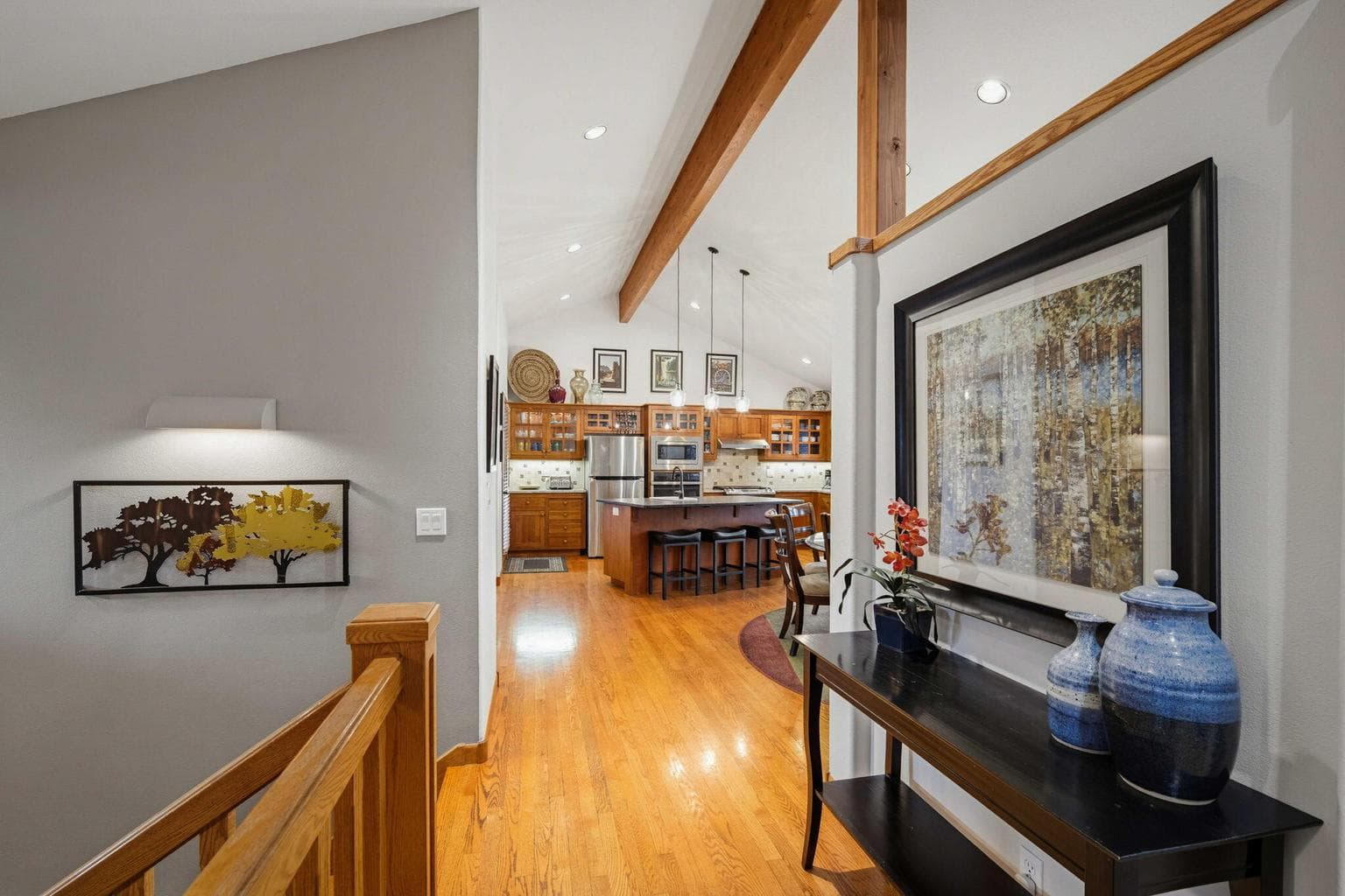 4 bedrooms & 3.5 bathrooms - 2 bedrooms are on-suites, the additional 2 bedrooms share a bathroom, plus there is a powder bath.