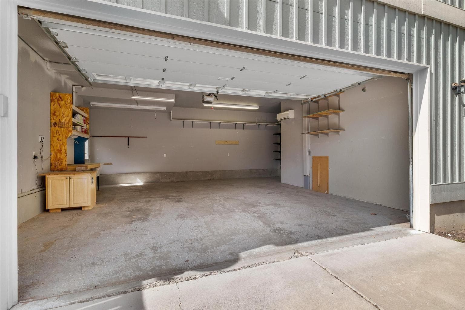 The garage is two car over sized.
