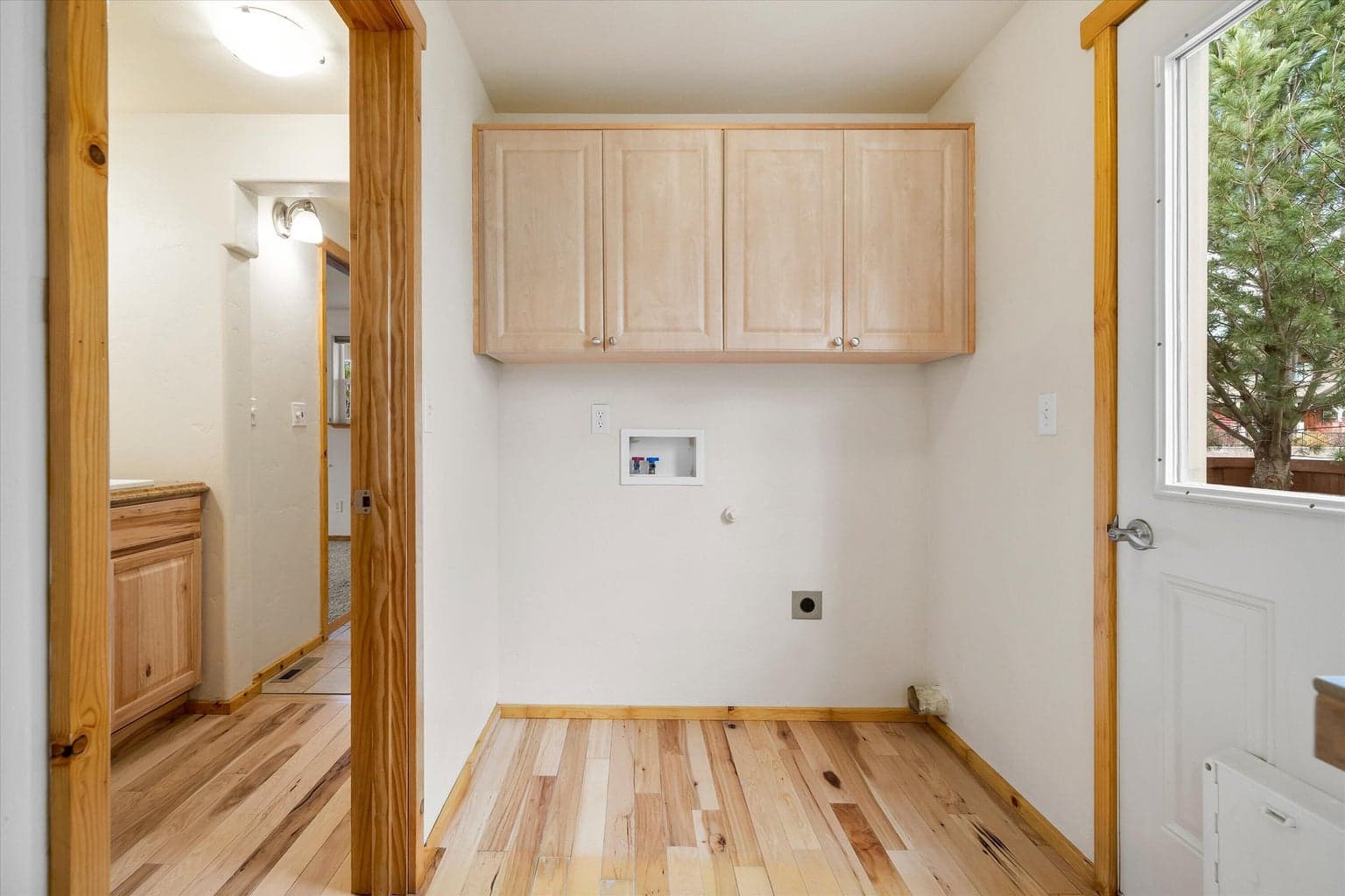 Laundry area off kitchen