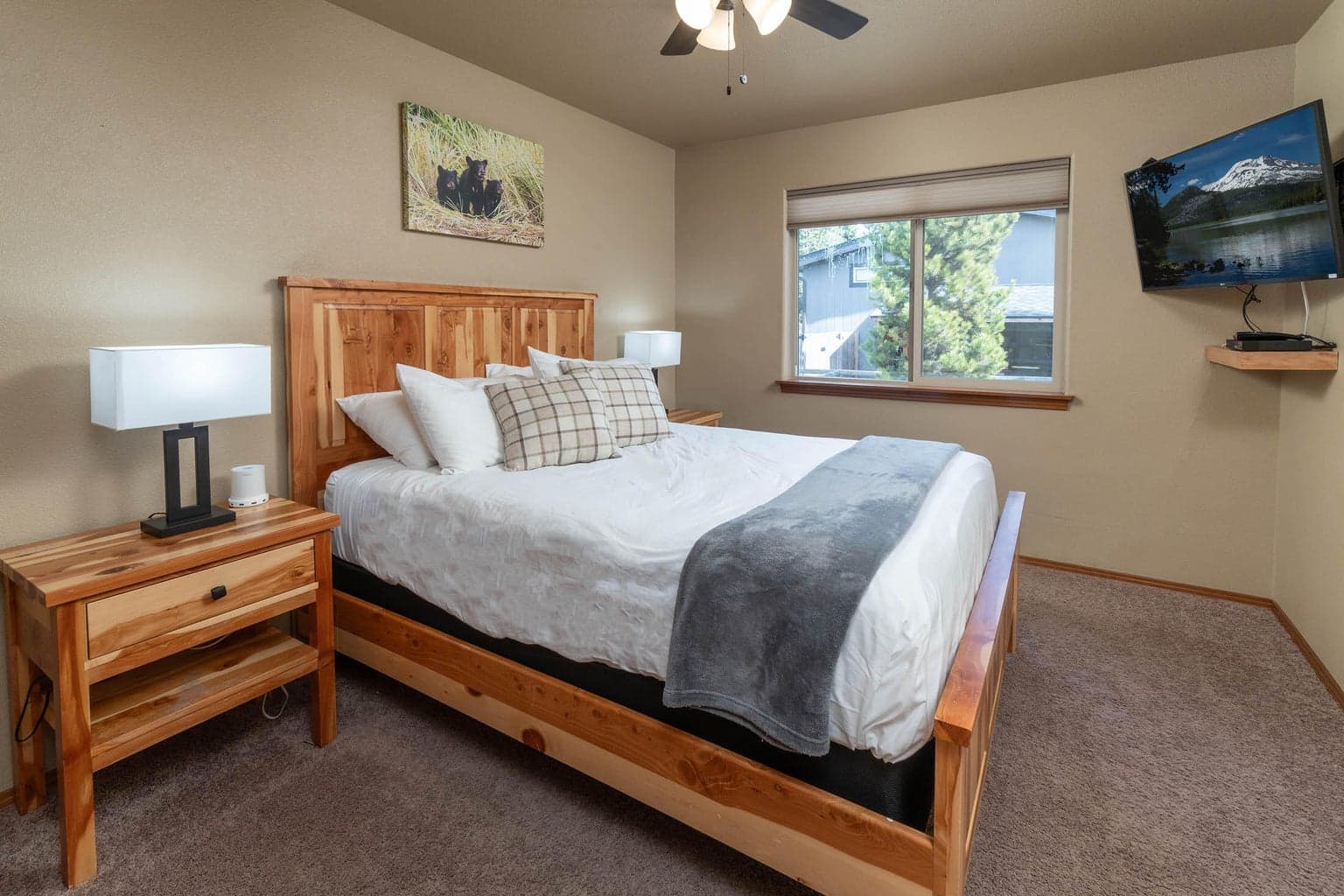 Furnishing package includes comfortable furniture and decor.