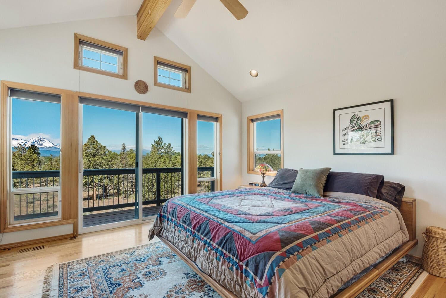 Primary bedroom w/private deck and breathtaking views