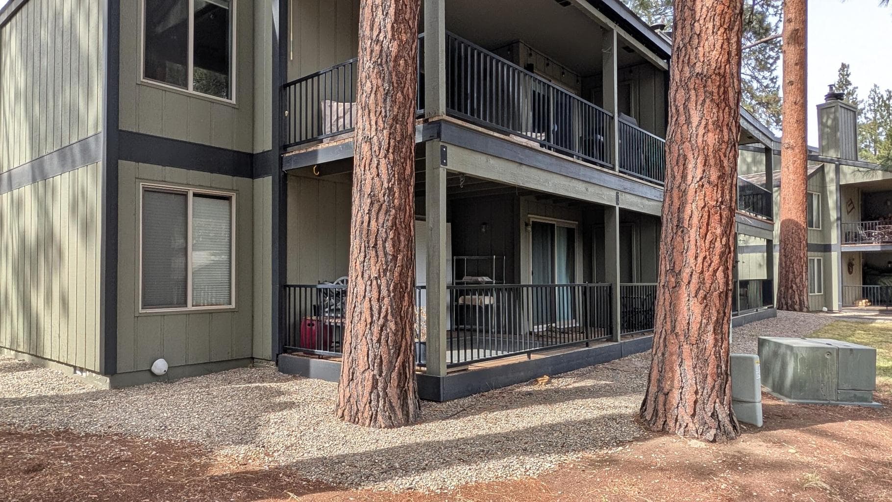 Main Level Corner Unit with Covered Fenced Deck