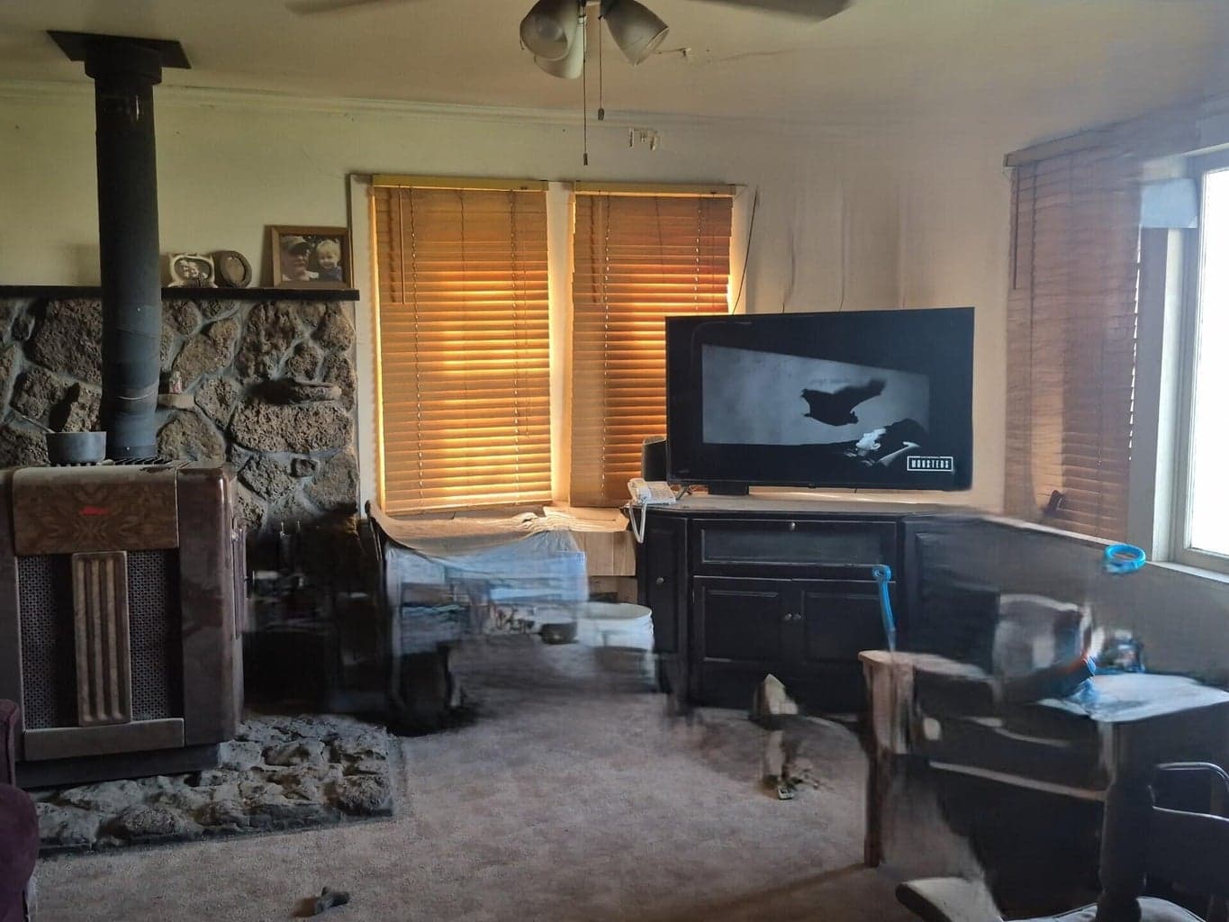 WOOD STOVE BELONGS TO TENANT. OTHER STOVE IN BARN