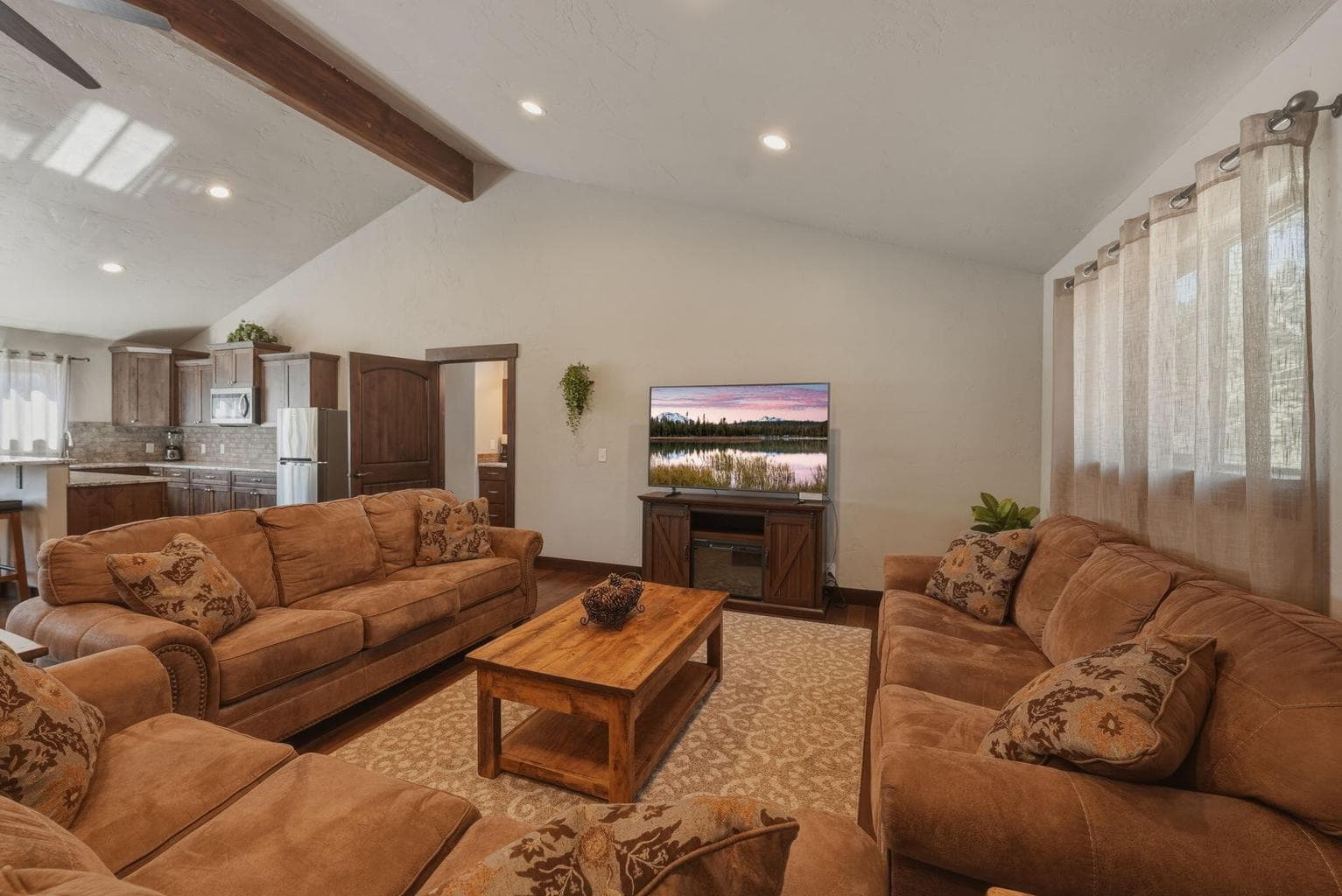 "ADU" space above garage w/ separate entrance. Engineered to add walls for bedrooms & laundry room.