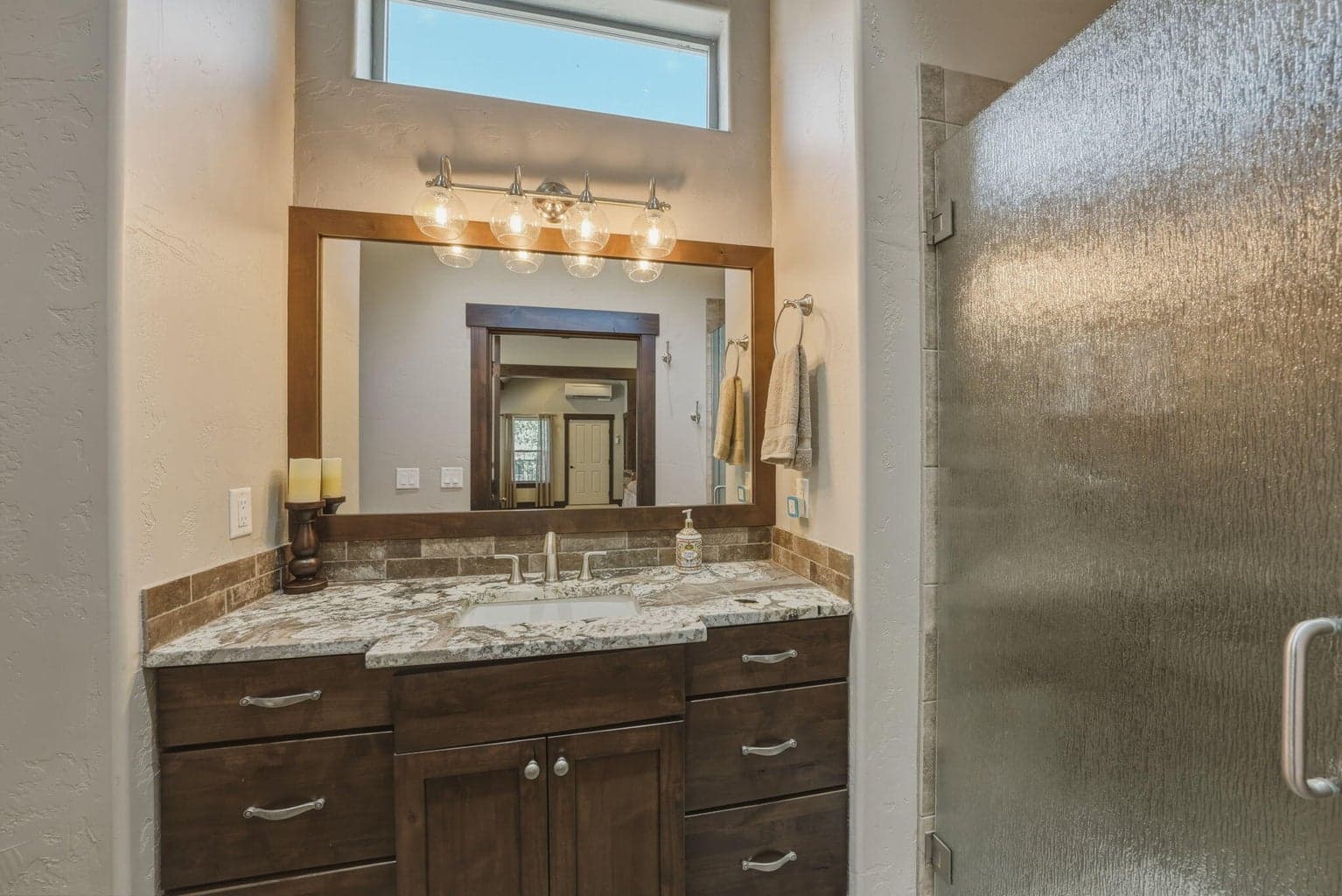 Full bath in ADU space