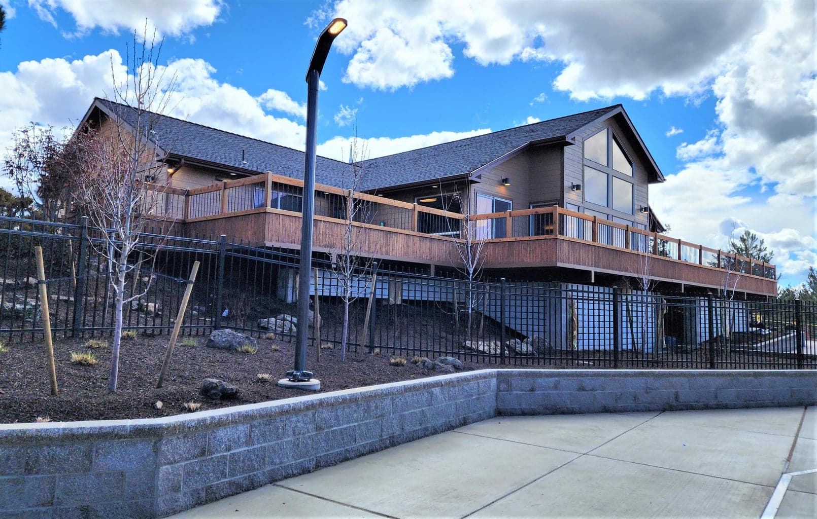 Back of Cascade Village clubhouse