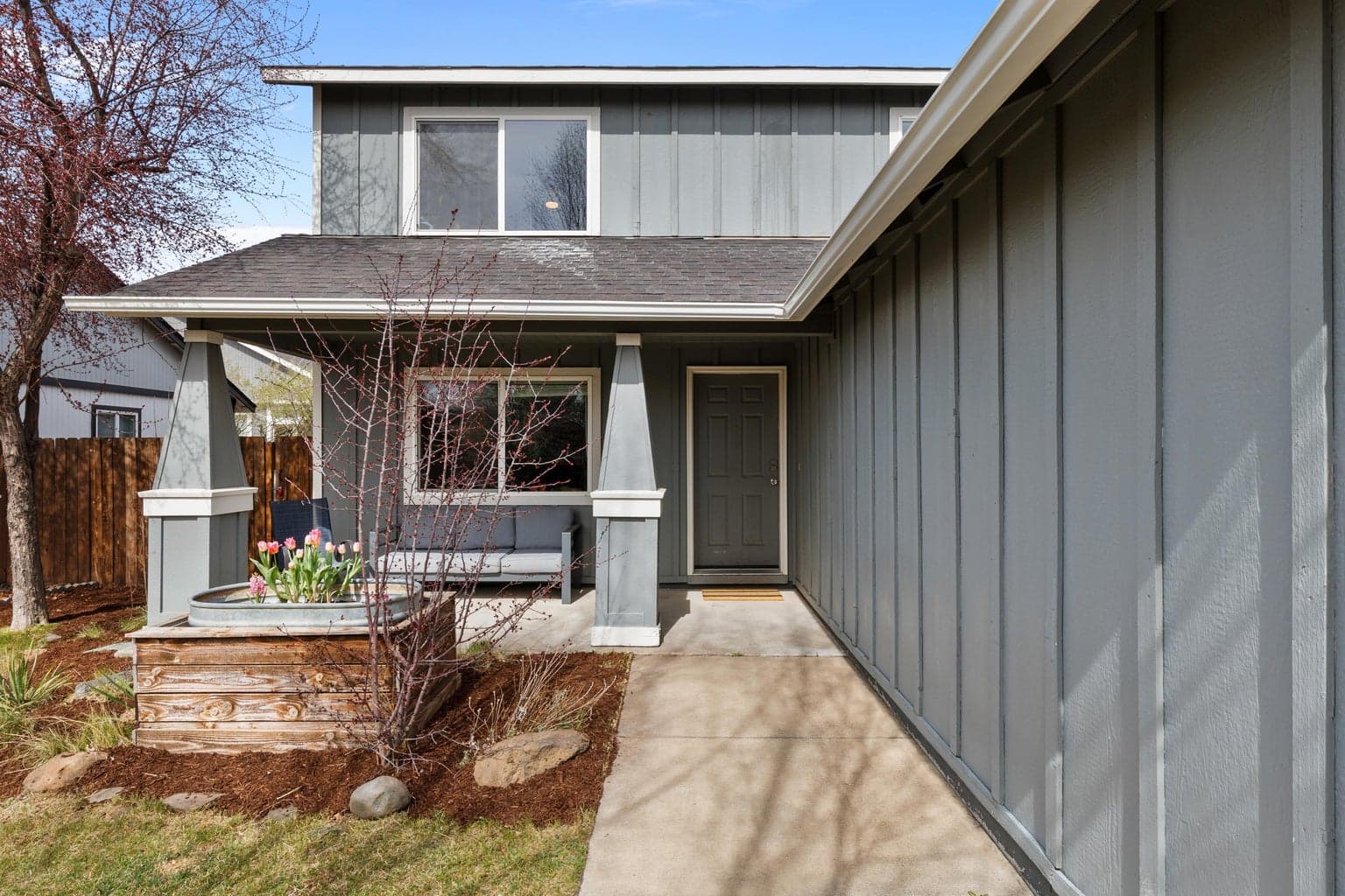 Enjoy a covered patio.
