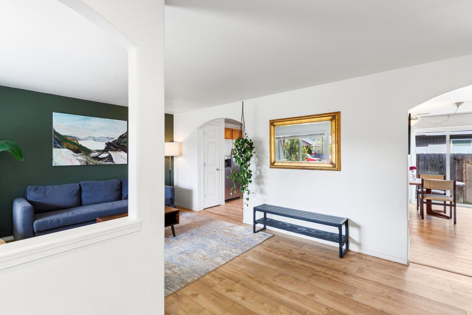 Walk in to a cozy, yet open sitting area. Perfect for lounging and relaxing.