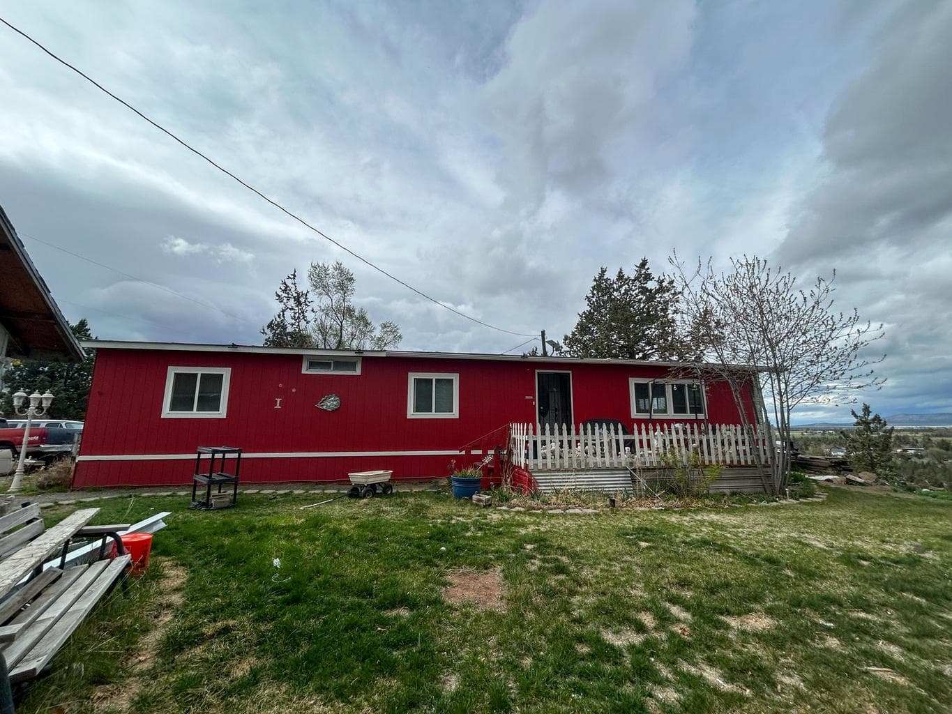 Wide-angle shot of the front exterior