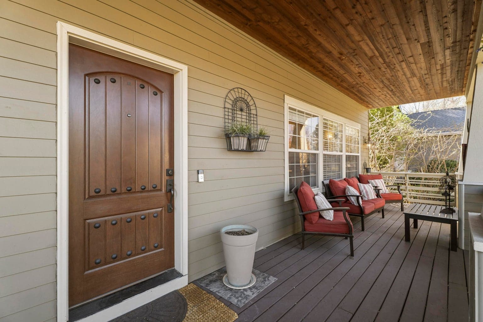 Covered front porch and entry