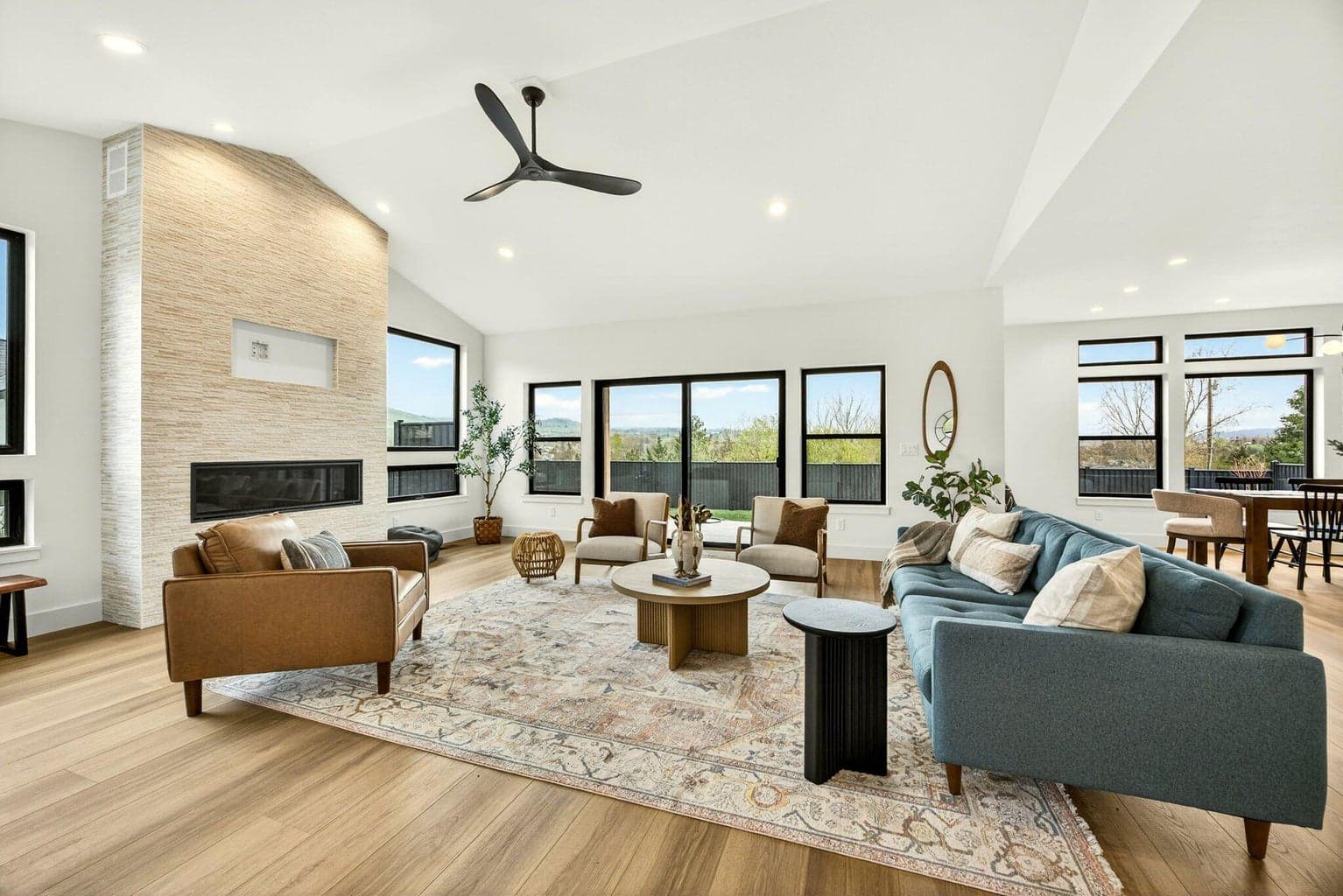 Great room main house vaulted and expansive views
