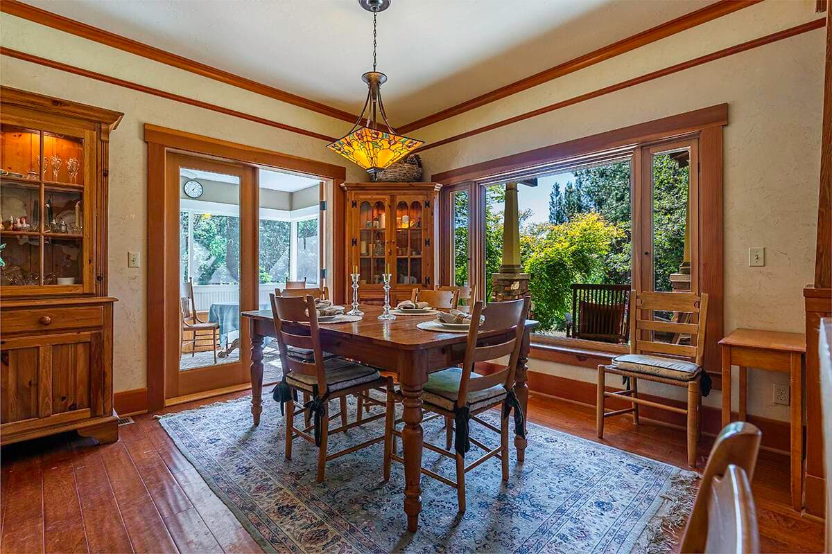 Main Residence Dining Room Adjacent To The Screened-In Sleeping Porch
