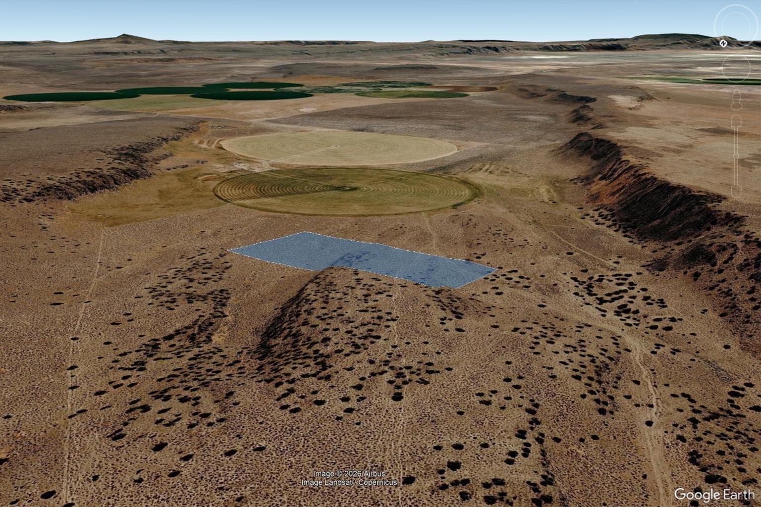 Google Earth aerial looking southeast down Butte Valley.