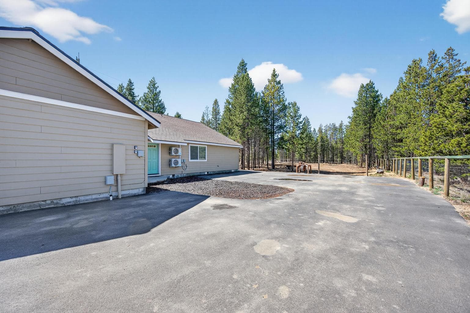 Extended paved area.