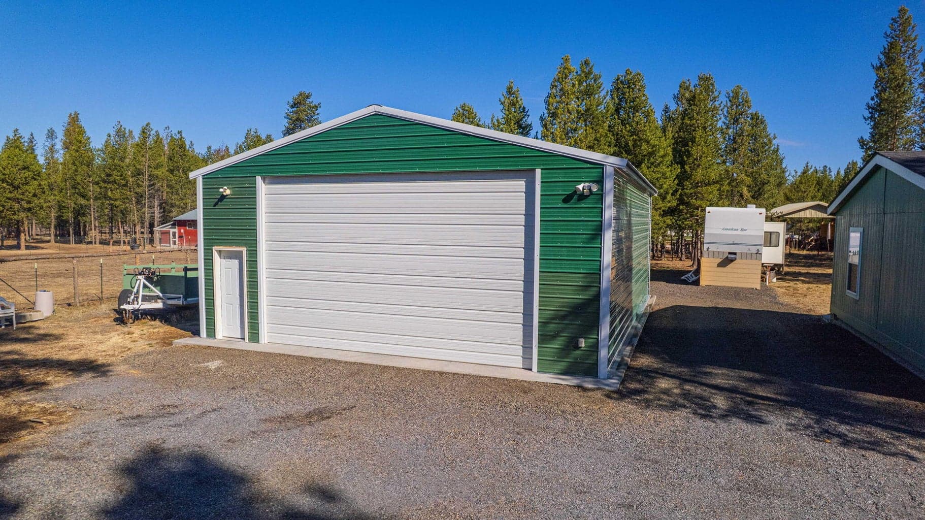 30x40 Shop - 12x20 electric garage door and a man door