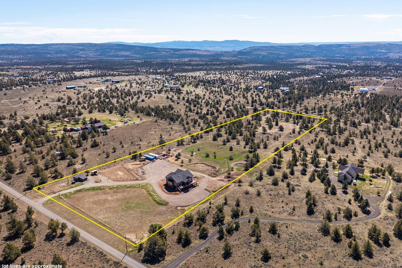 Property lines of 10 ac parcel