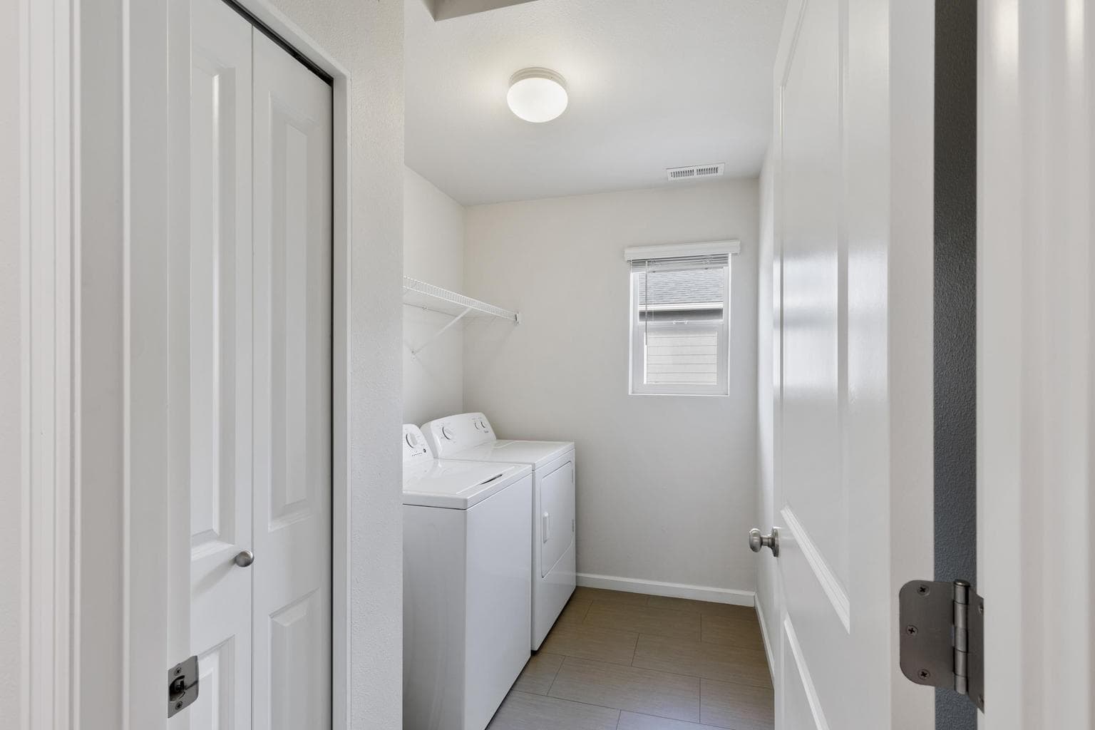 located upstairs