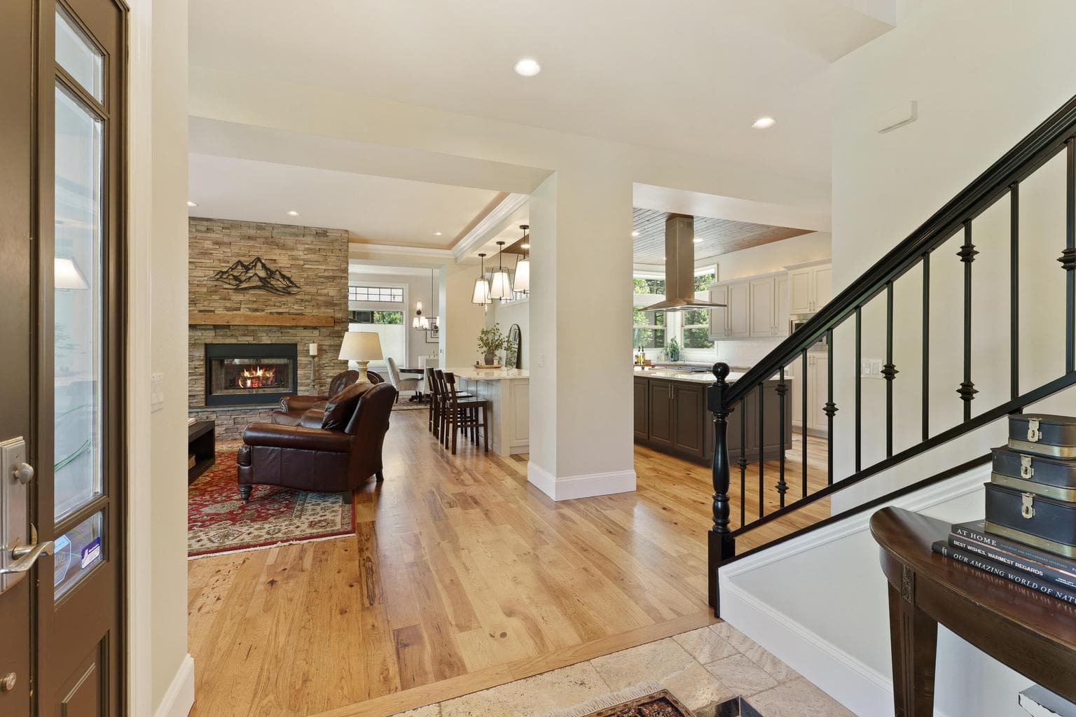 View of the Great Room from front entry
