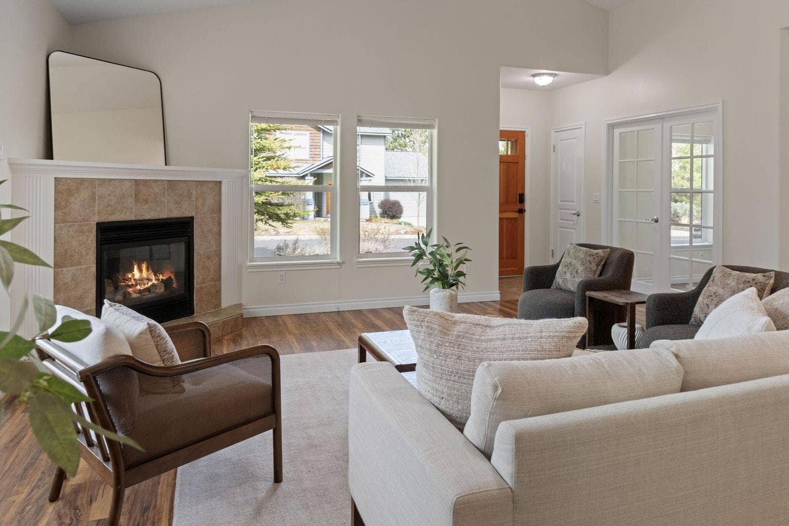 Great room floorplan design with an abundance of light