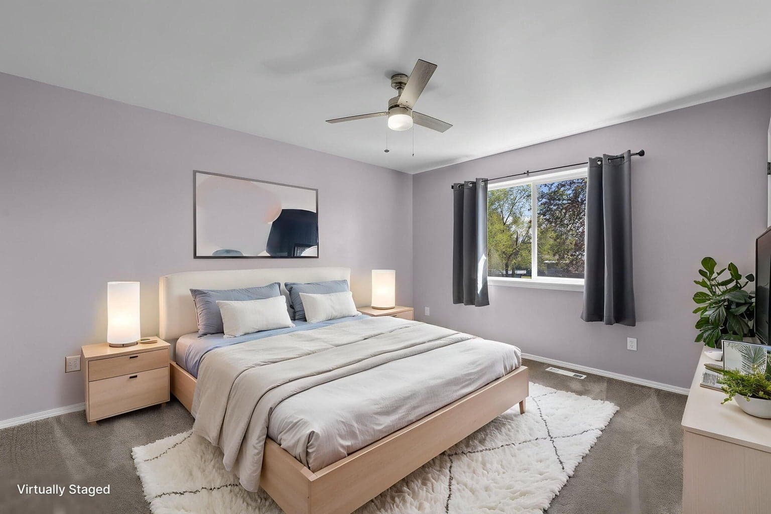2nd bedroom upstairs - virtually staged