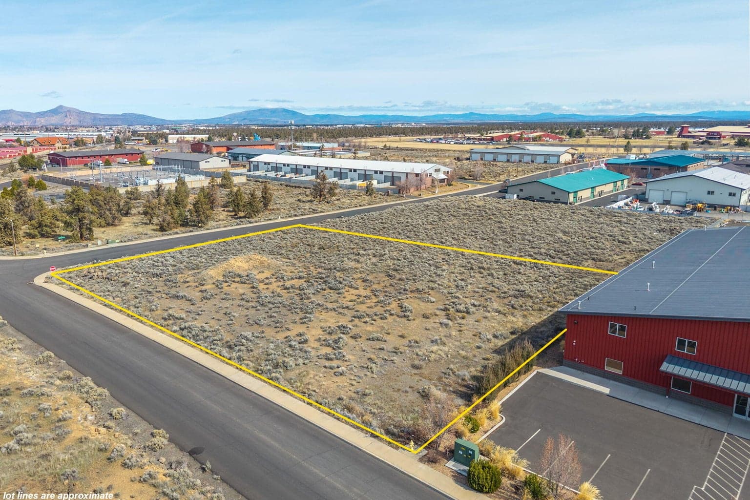 Overhead view showing the two parcels totaled at 2.76 acres.