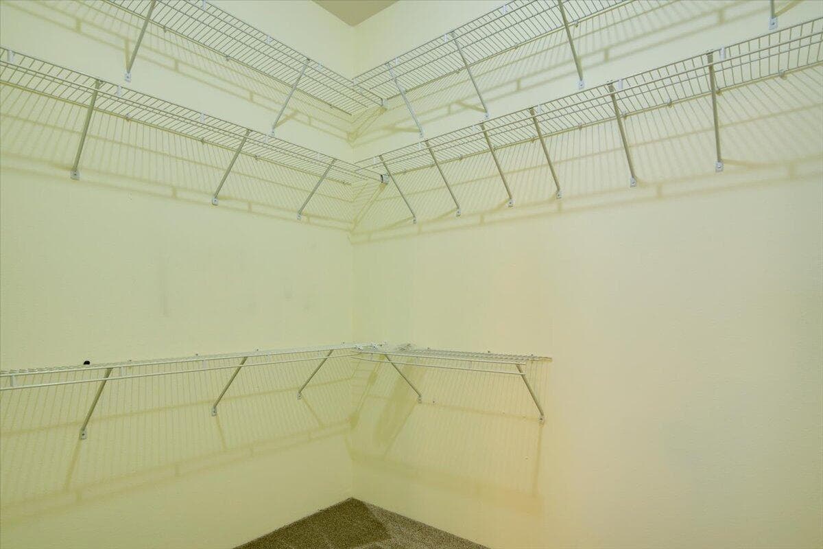 Spacious walk-in closet