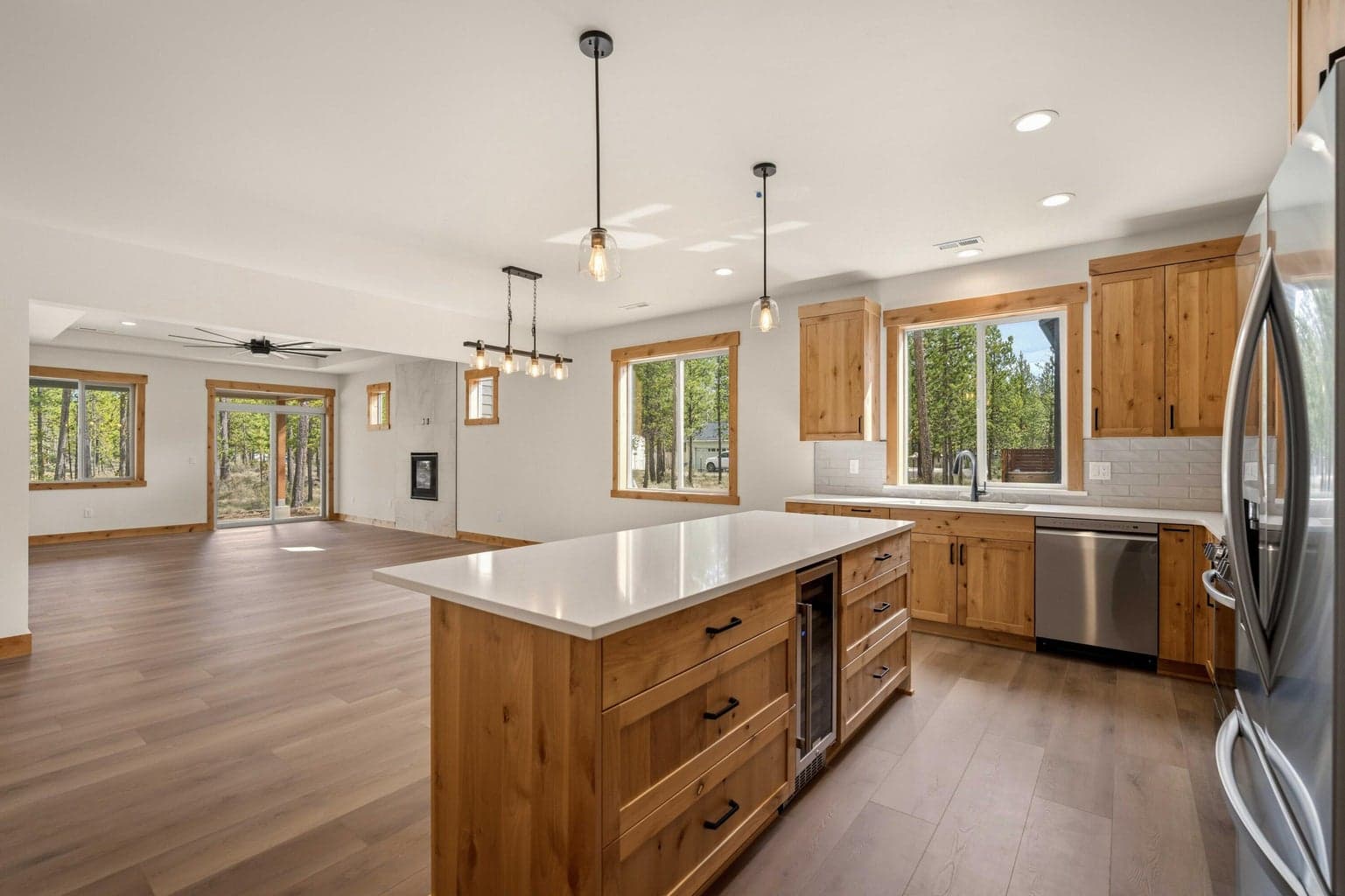 Thoughtful entry layout opens toward the heart of the home, offering an inviting sense of flow into the main living spaces.