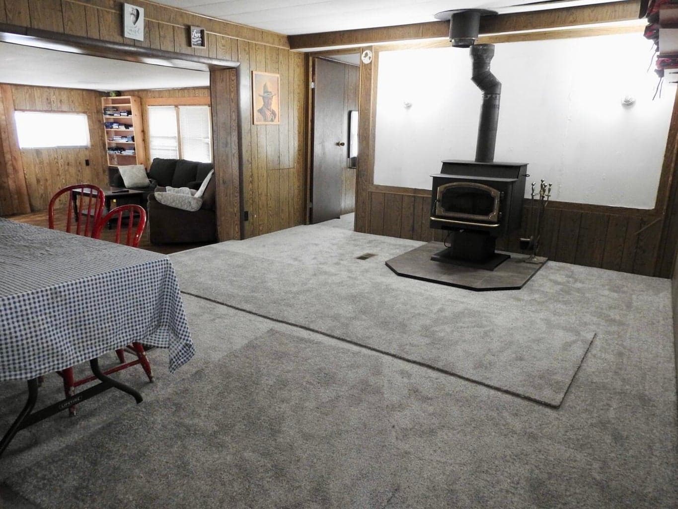 Living Room with New Carpet