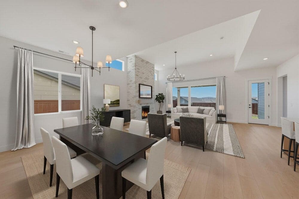Dining area. Subject property photo with virtual staging.