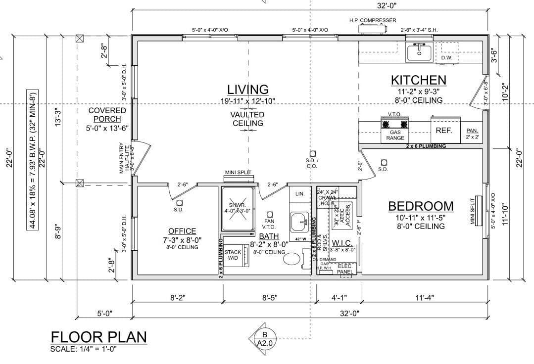 Floor Plan 208 Gangnes Dr. Aspen Place Cottages.
