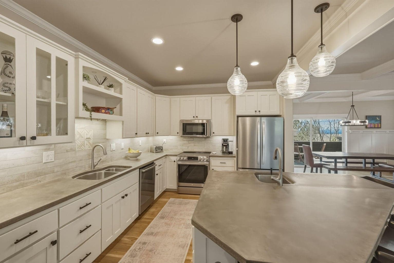 Kitchen open to living space
