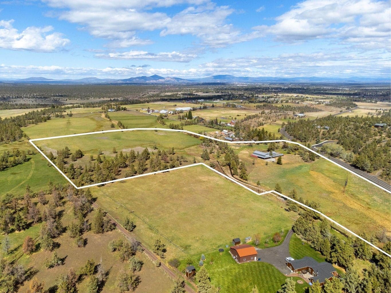 Property from the sw looking NE *approximate property lines*