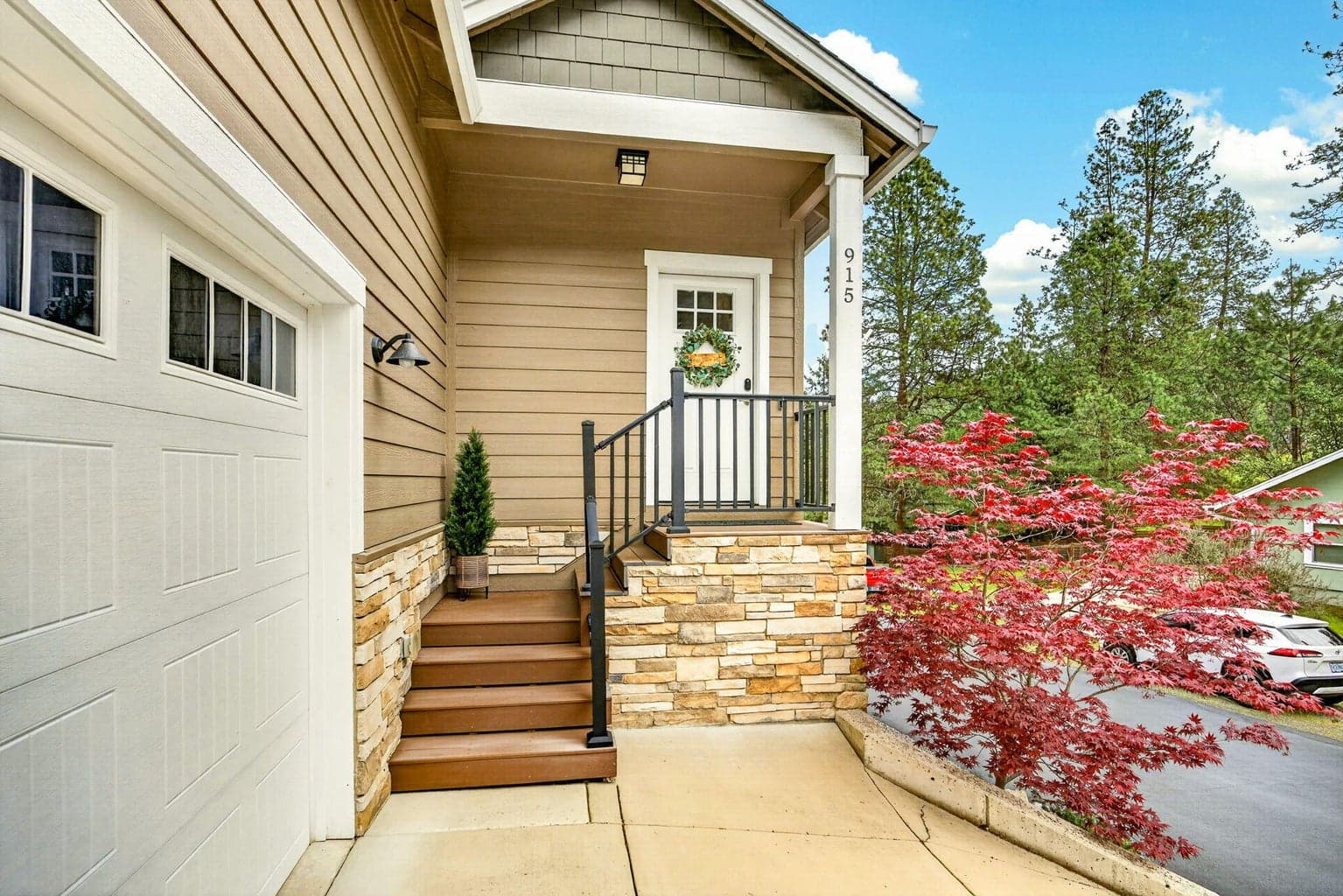 This well maintained home has a covered front entry